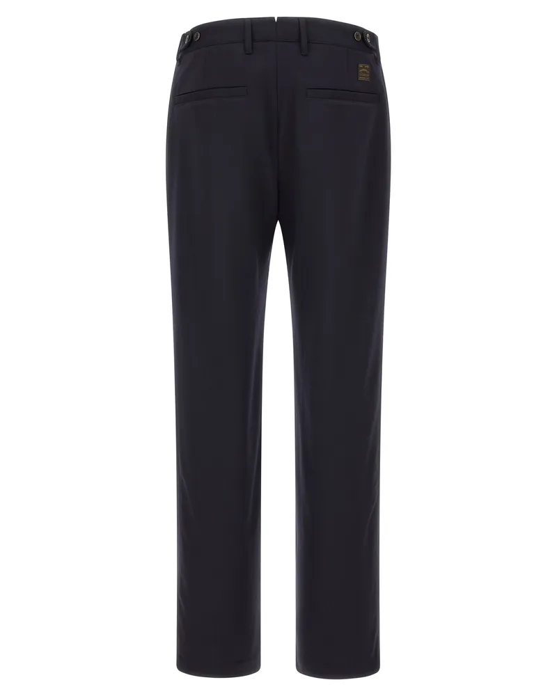 Incotex Pleated Virgin Wool Trousers — Black Black