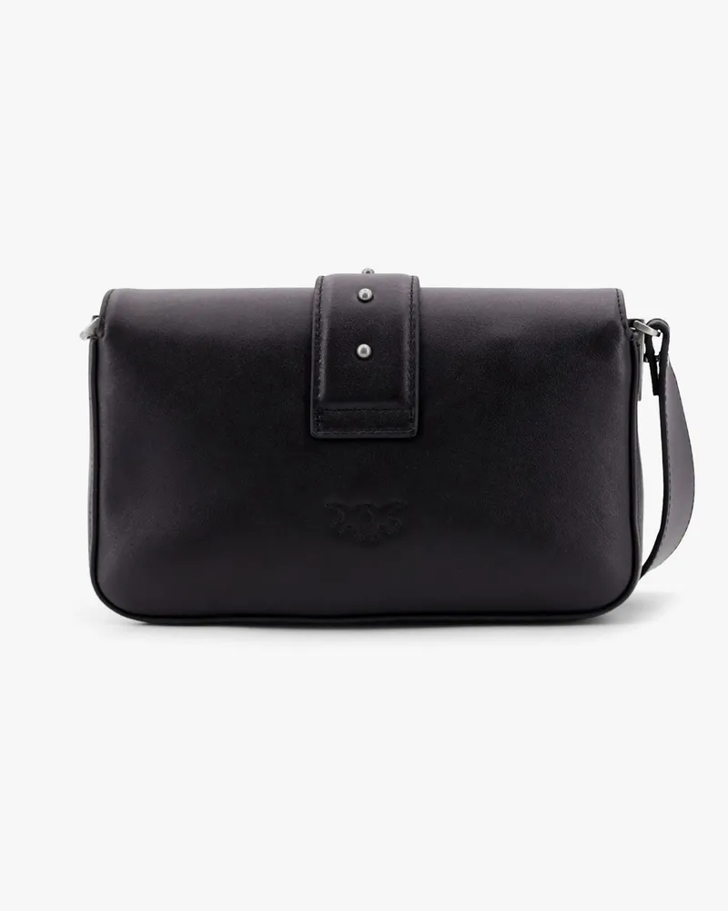 Pinko Women's Leather Shoulder Bag Love One Mini Black Black