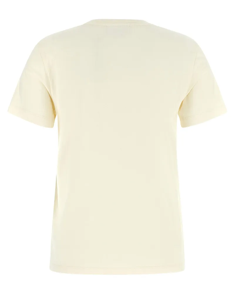Kitsuné Fox Head Embroidered T-shirt — Cream Cream