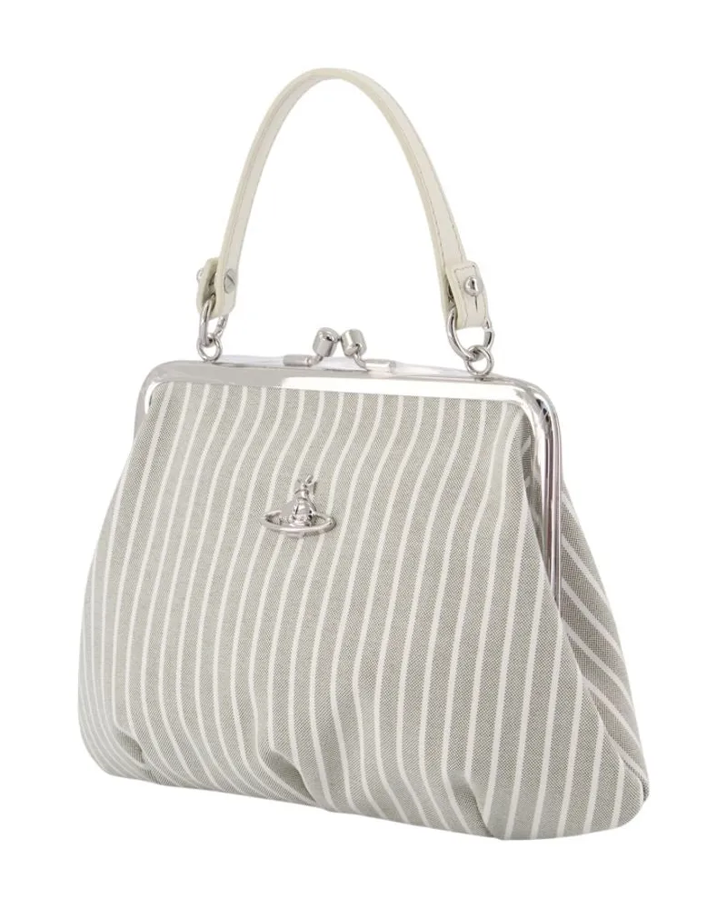 Vivienne Westwood Women's Granny Frame Handbag Gray Cotton Gray