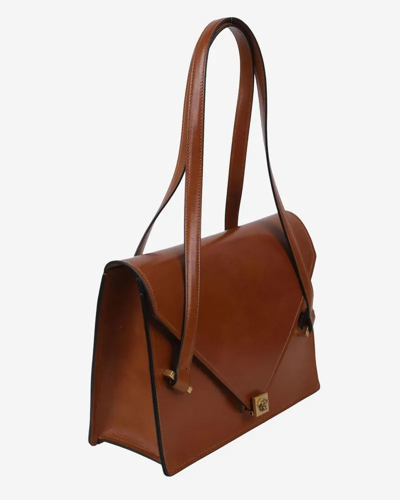 Versace Women's Shoulder Bag Severine Leather Brown Brown