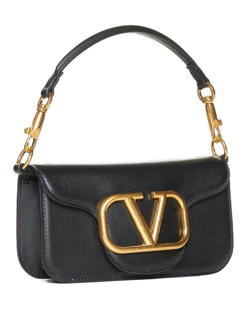 Valentino Garavani Women's Shoulder Bag Black Locò Calf Leather Black