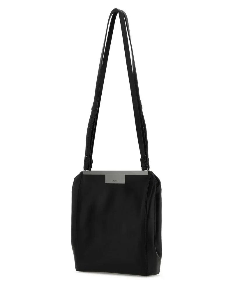 Max Mara Women's Black Leather Mmsummer Shoulder Bag Nero Borse A Tracolla Black