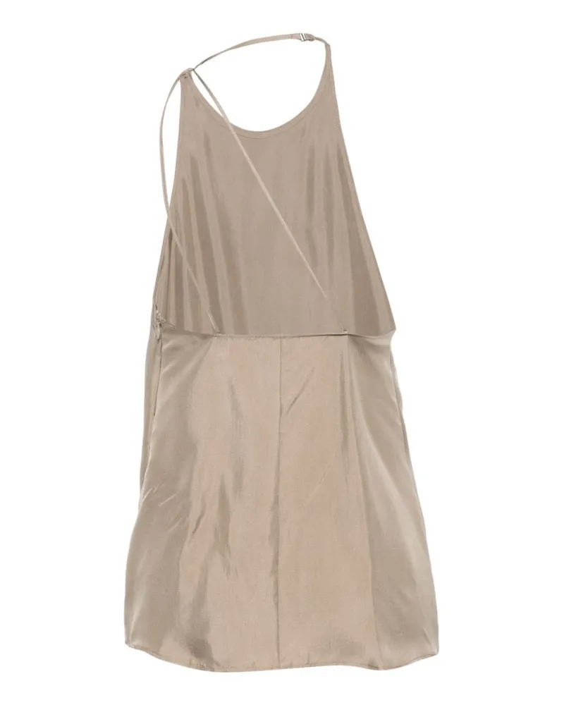 ALYSI Silk Twill Tank Top — Beige Beige