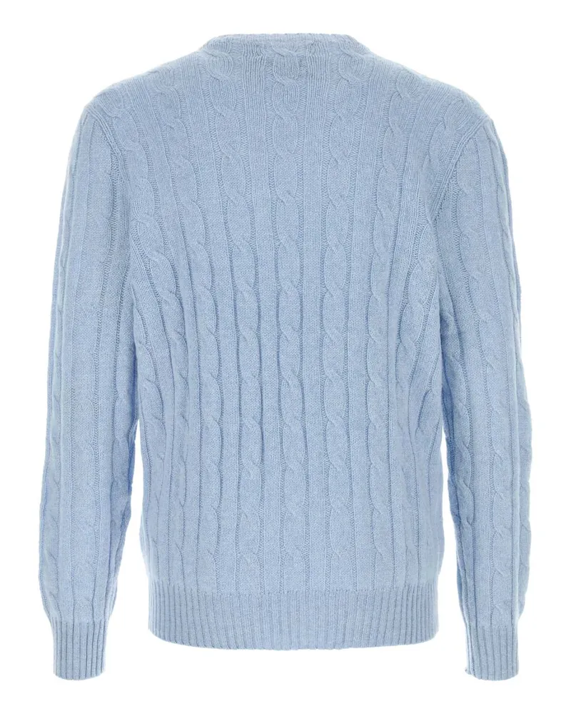 Ralph Lauren Men's Light Blue Cashmere Sweater Lightadventurinebluehthr Exterior: Maglieria Blue