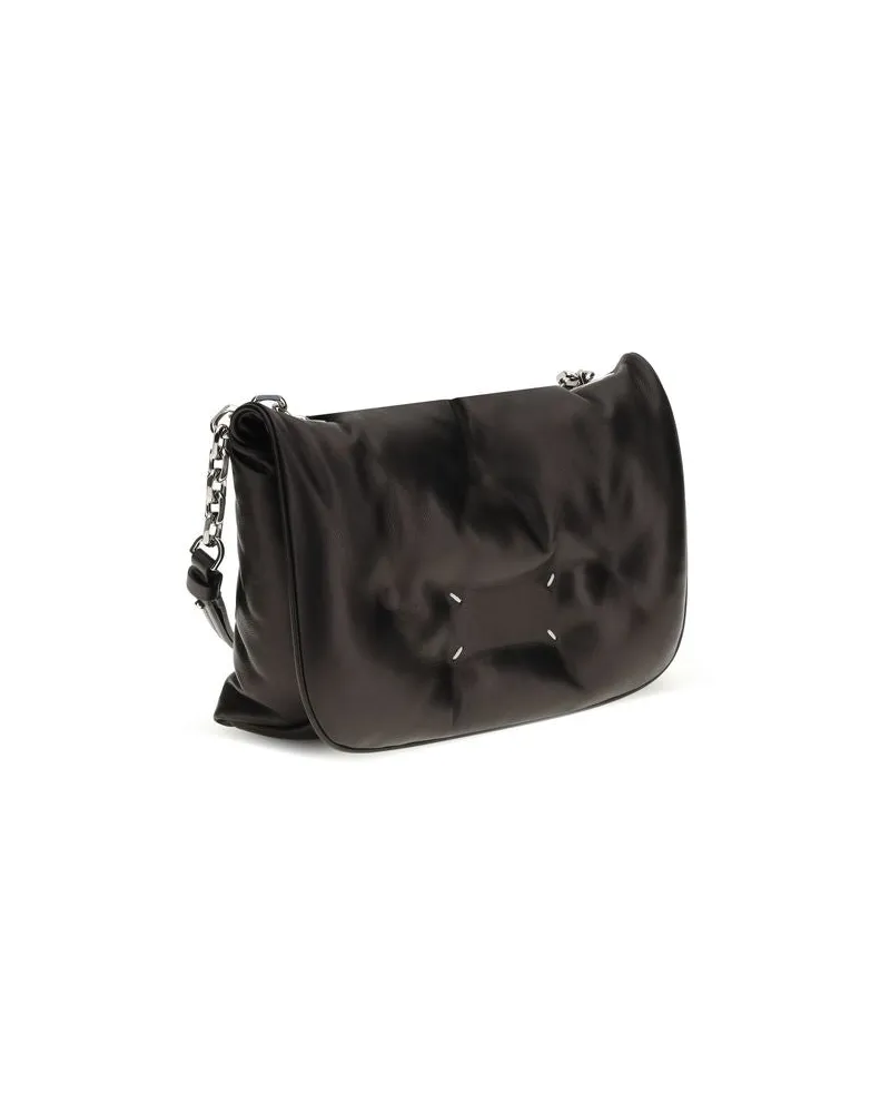 Maison Margiela Women's Black Lamb Ovis Aries Shoulder Bag Black