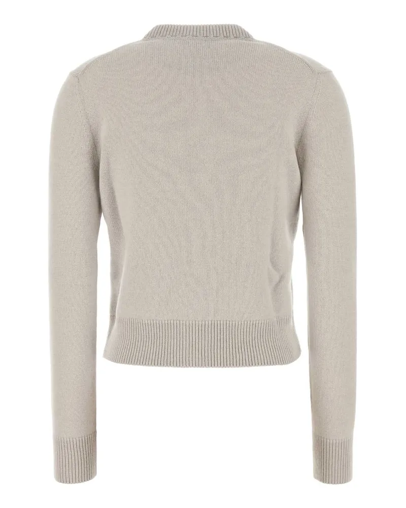 Fendi Women's Cappuccino Cashmere Cardigan Grey Exterior: Maglieria Gray