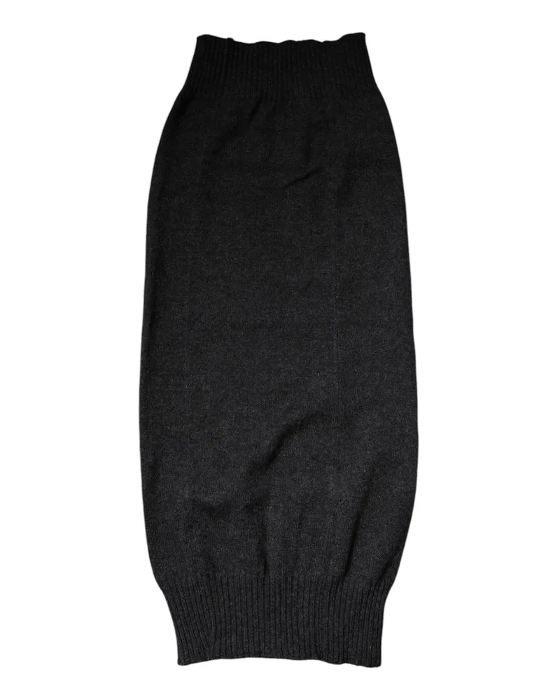 Dolce & Gabbana Men's Black Cashmere Knitted Neck Warmer Foulard Scarf Black