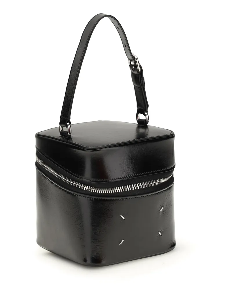 Maison Margiela Women's Big Cube Bucket Bag Black Calf Leather Bos Taurus Black