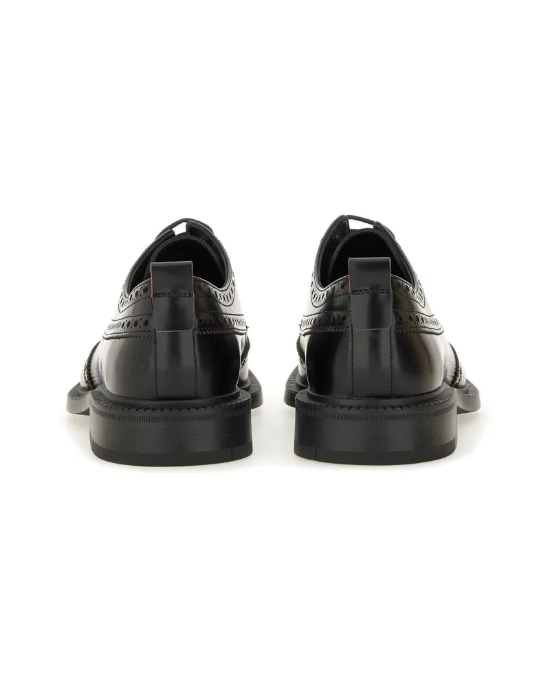 HUGO BOSS Leather Derby Loafer — Black Black