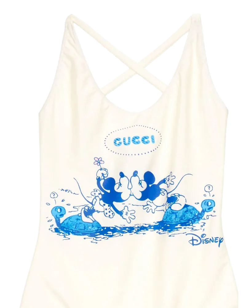 Gucci Logo One-Piece Swimsuit — White White