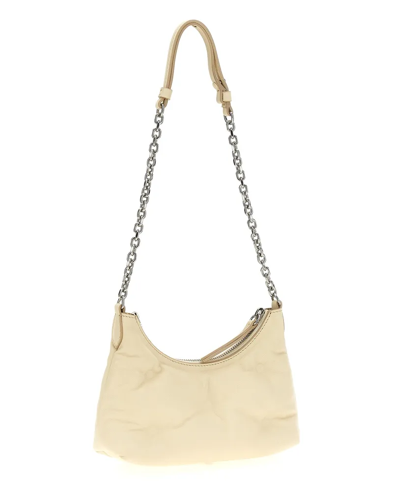 Maison Margiela Women's White Lamb Leather Shoulder Bag White