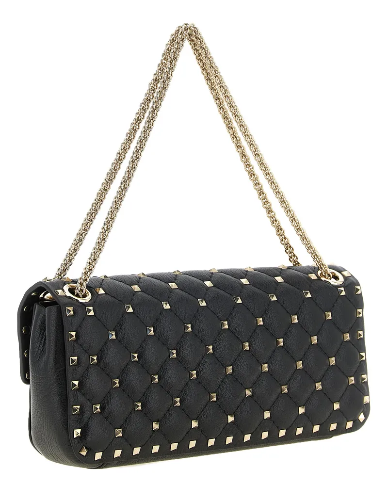 Valentino Garavani Leather Shoulder Bag — Black Black