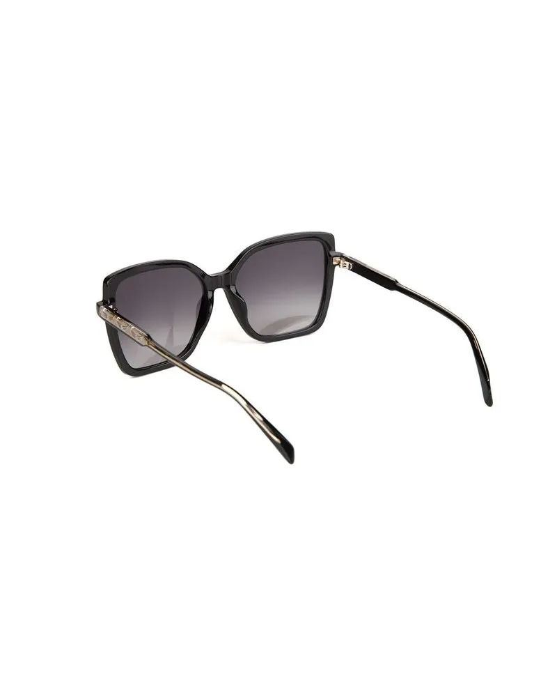 Zadig & Voltaire Unisex Sunglasses Shiny Black Acetate Eyewear Black