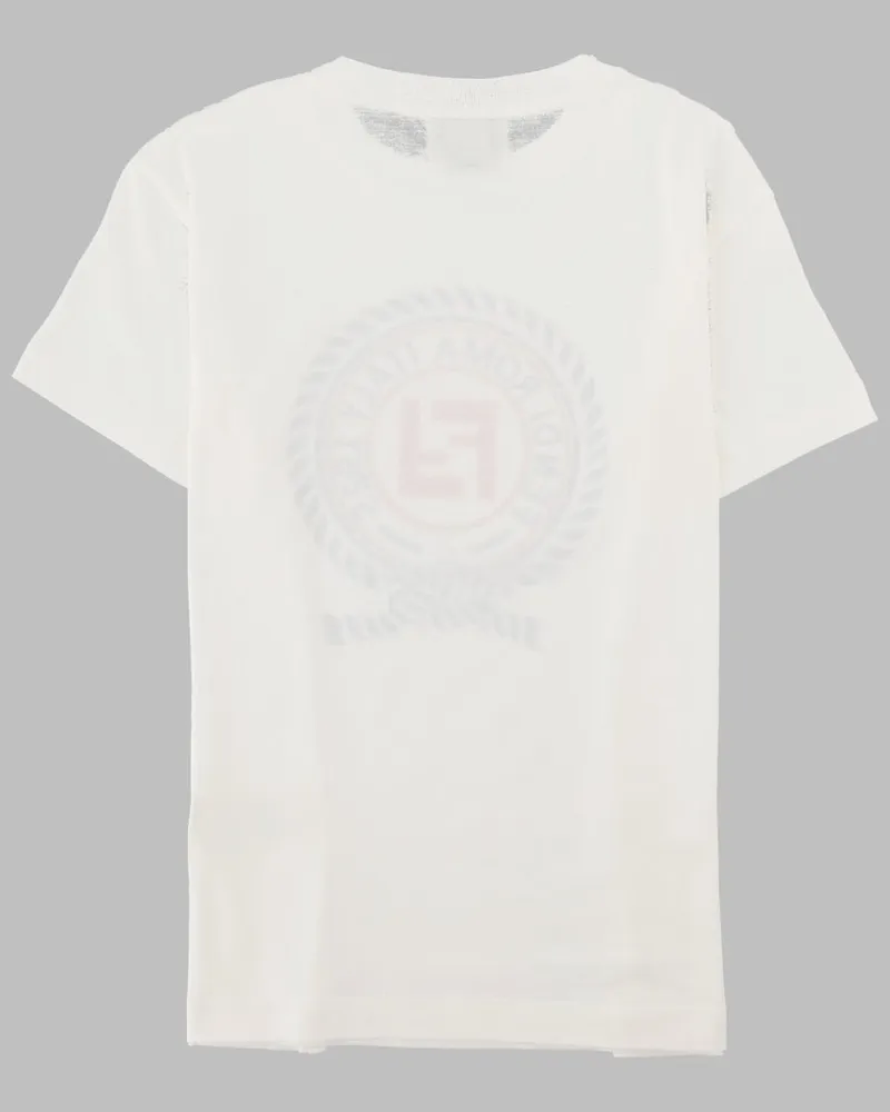 Fendi Logo-Printed Cotton T-Shirt — White White