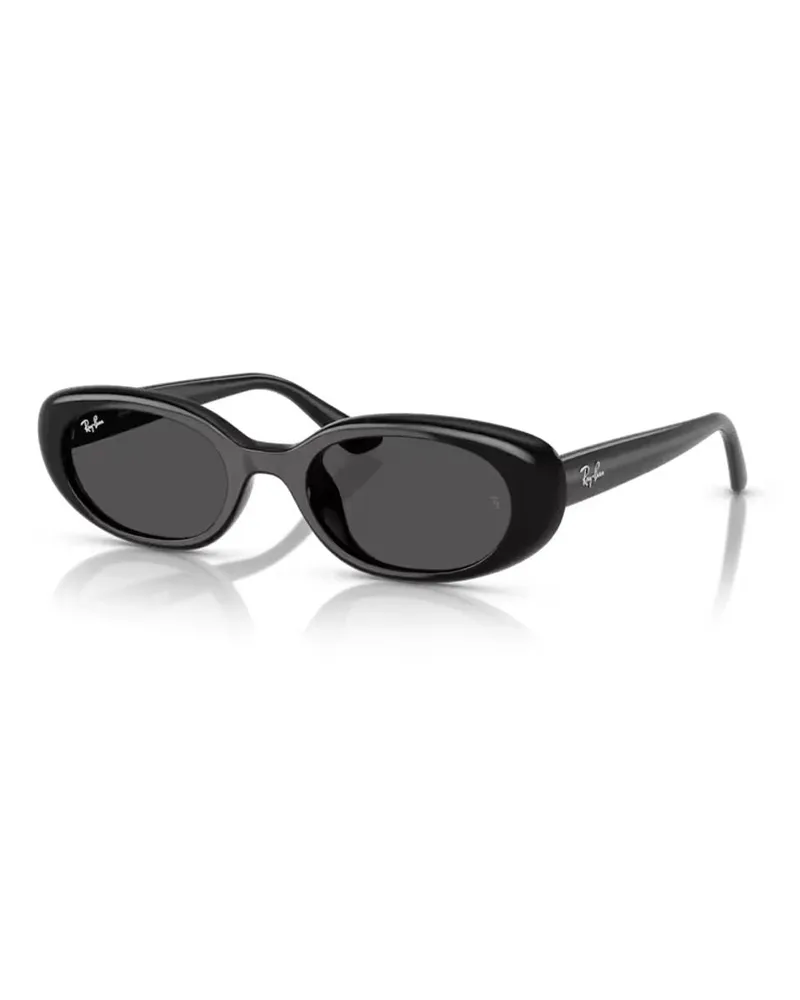 Ray Ban RB4441D667787 Black Oval-Frame Sunglasses — Black Black