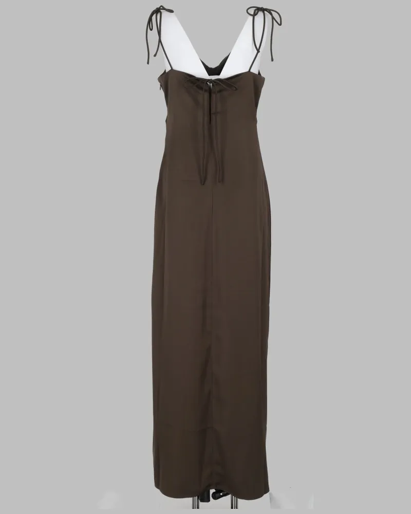 ROTATE Birger Christensen Recycled Polyester Midi Dress — Green Green