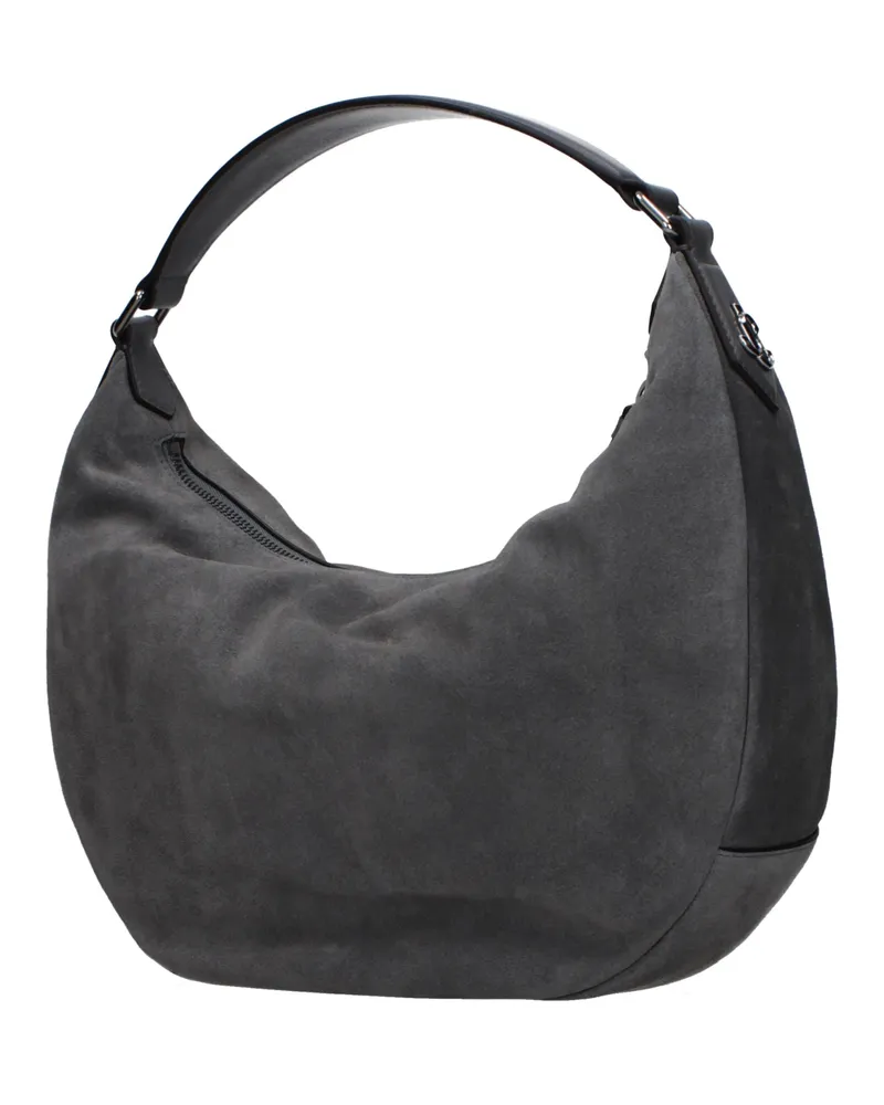 Jimmy Choo Women's Gray Leather Shoulder Bag Gray