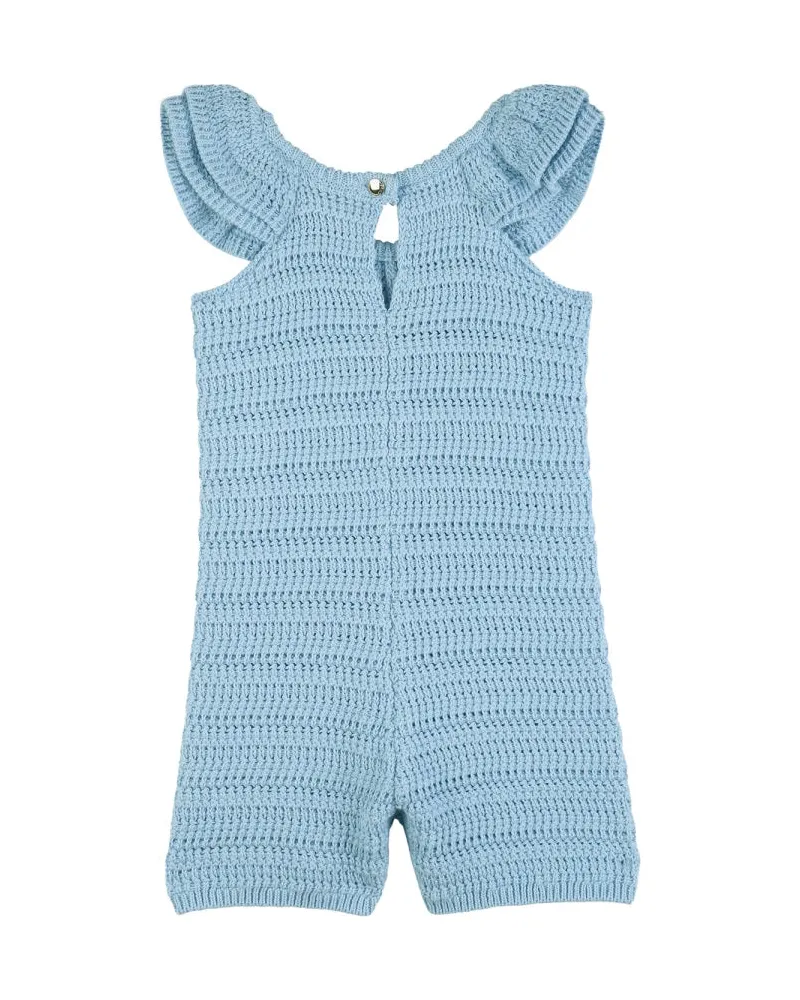 Chloé Crochet-Embroidered Cotton Jumpsuit — White White