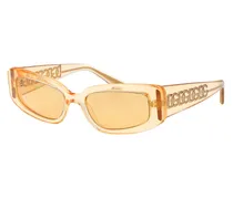 0DG4445 Orange Transparent Acetate Sunglasses — Orange