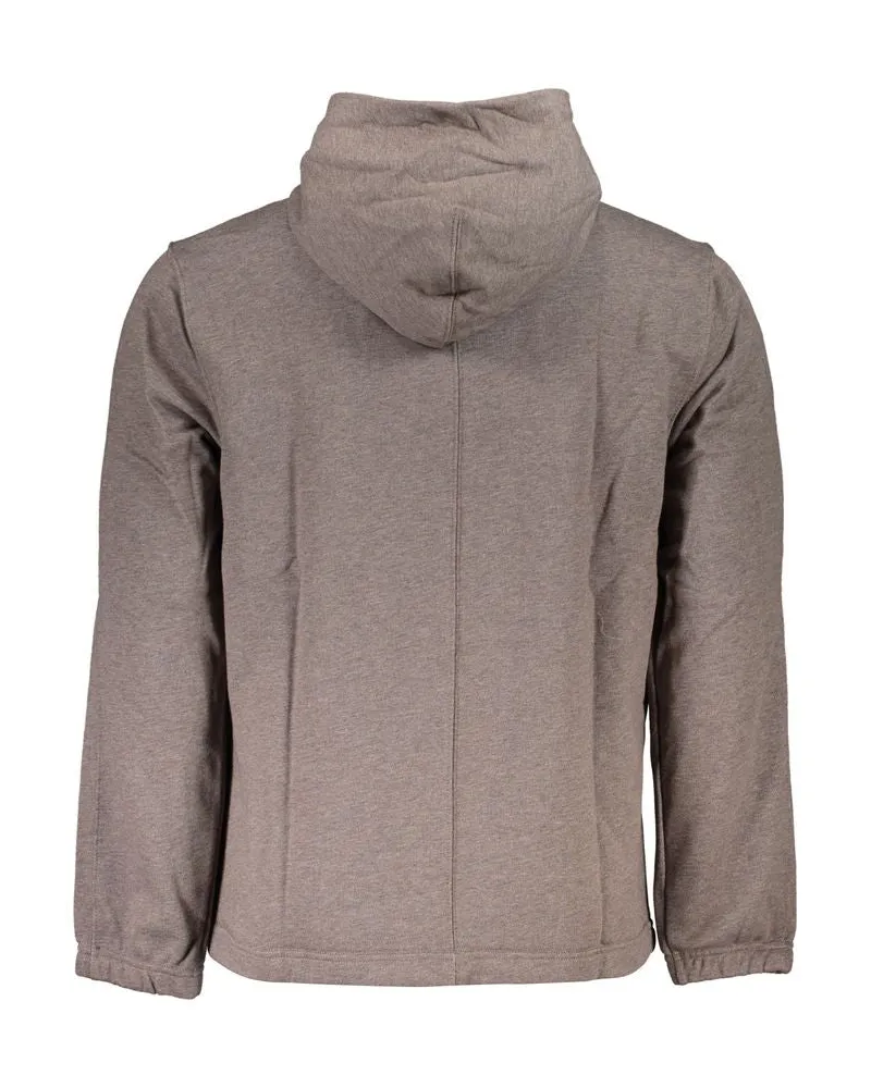 Calvin Klein Cotton-Blend Hooded Sweatshirt — Brown Brown