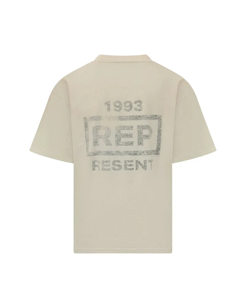 REPRESENT Cotton Logo-Print T-Shirt — Beige Beige