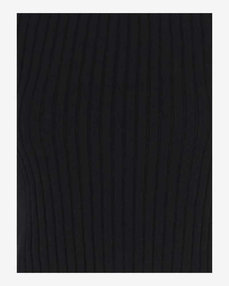 Gucci Wool and Cashmere Ribbed Knit Sweater — Black Black
