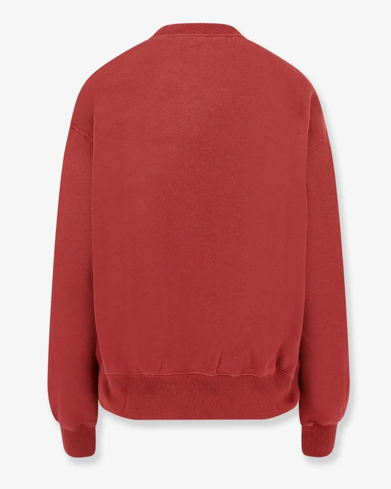 Ralph Lauren Women Cotton Blend Sweater With Embroidered Logo Red Sweatshirts Red