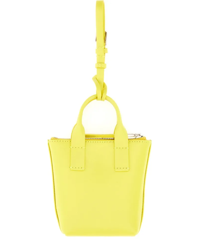 Dolce & Gabbana Unisex Leather Minibag Charm Yellow Bag Accessories Yellow