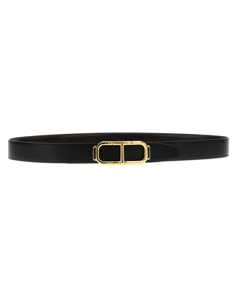 Tom Ford Men's Multicolor Leather Regular Belt Black