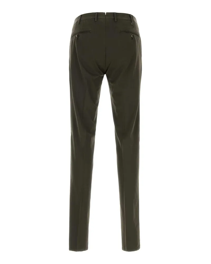PT TORINO Men's Dark Brown Stretch Cotton Blend Silkochino Pant Y177 Pantaloni Trousers Brown