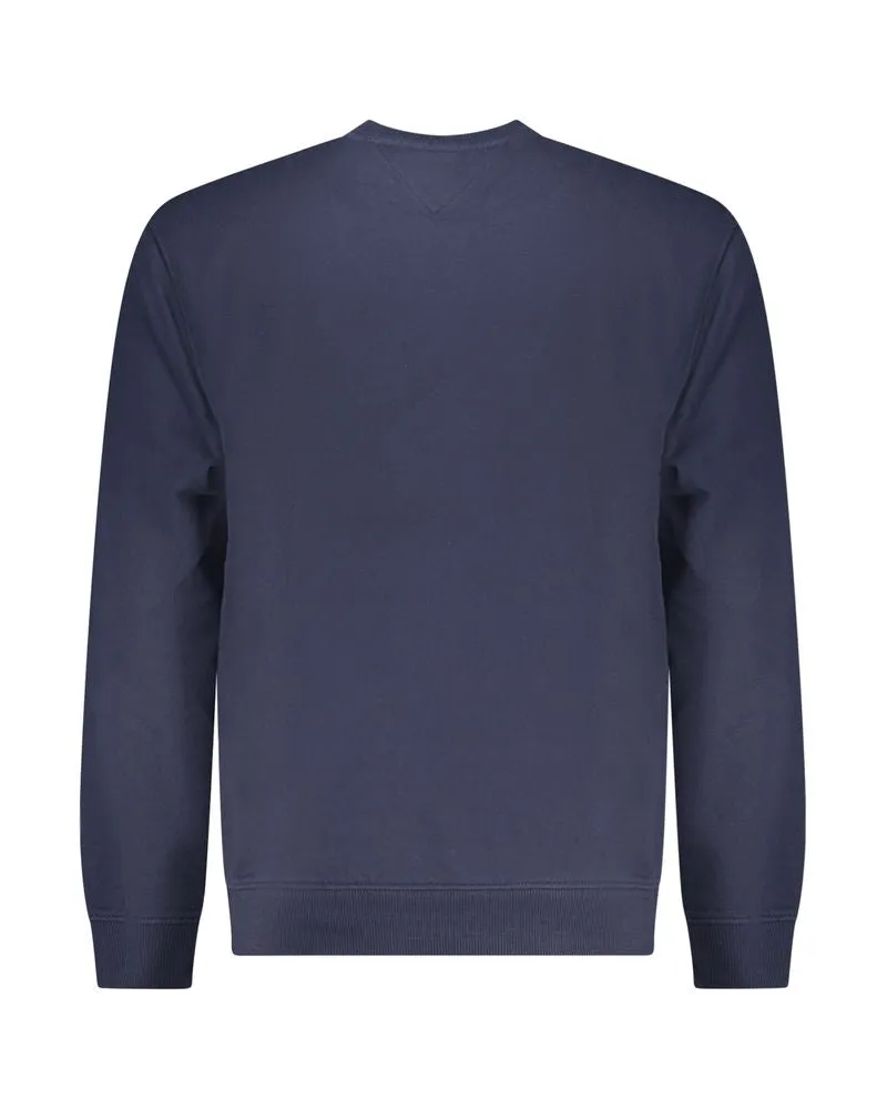 Tommy Hilfiger Logo-Print Cotton Sweatshirt — Blue Blue