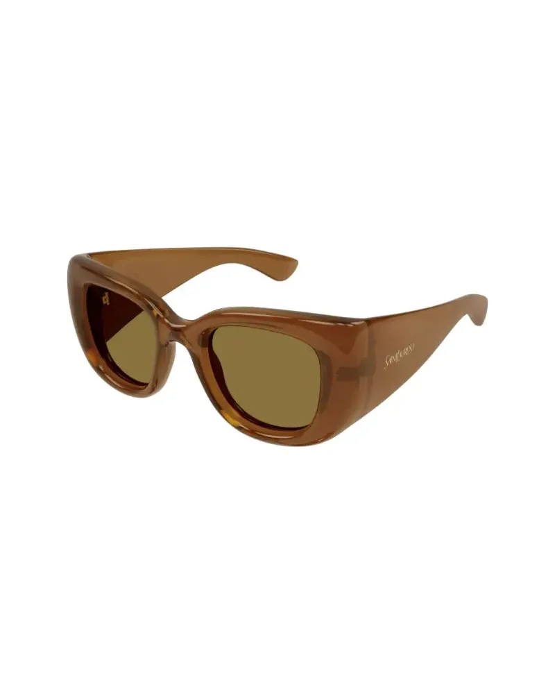 Saint Laurent SL903007 Cat-eye Sunglasses — Brown Brown