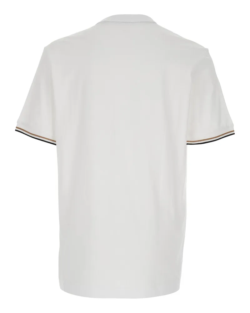 HUGO BOSS Contrast Sleeve Trim T-Shirt — White White