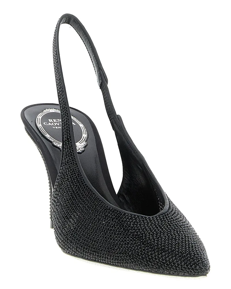 René Caovilla Jinny Heel — Black Black