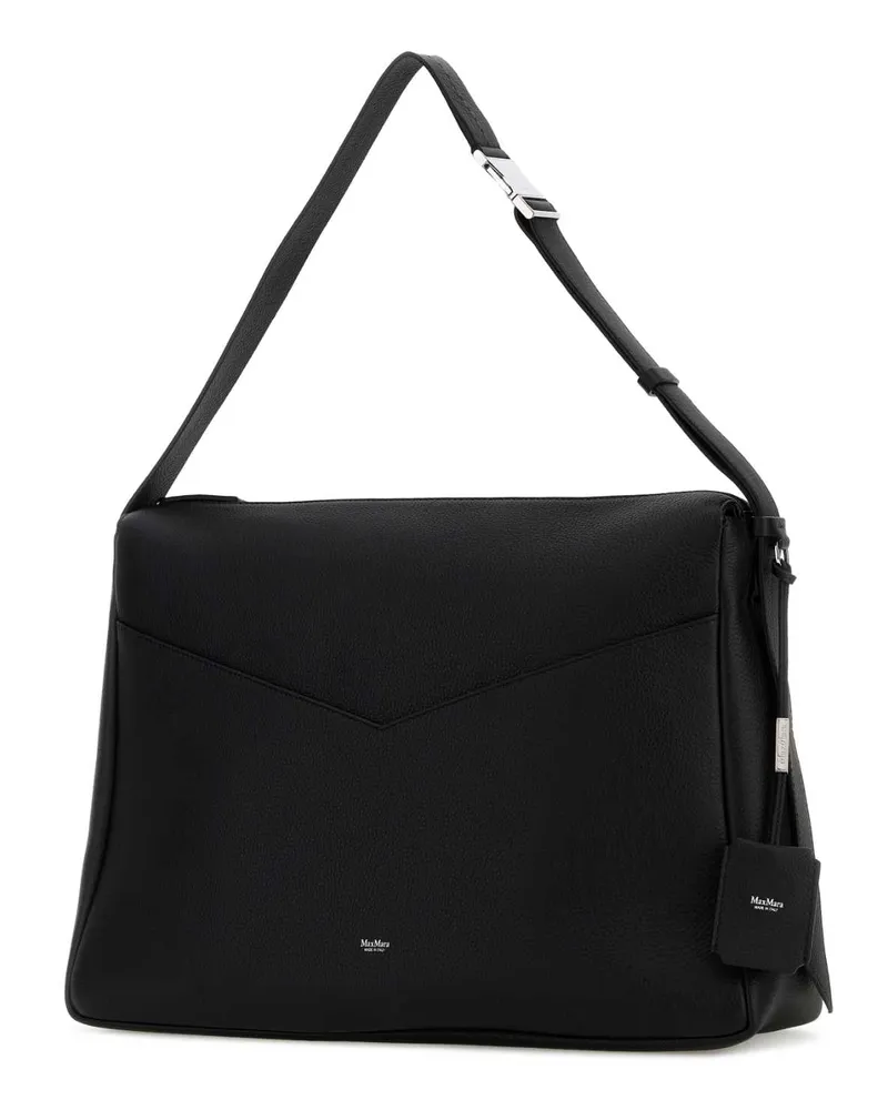 Max Mara Women's Black Leather Kipperl Shoulder Bag Nero Borse A Mano Black