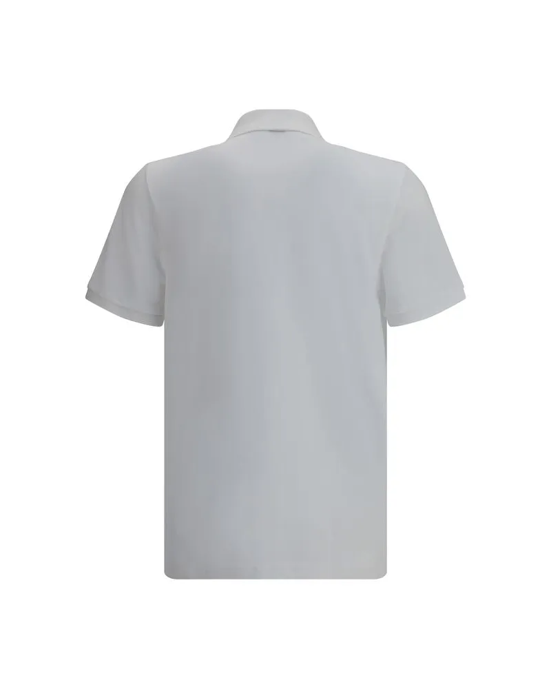 Moose Knuckles Men's White Cotton Polo Shirt White