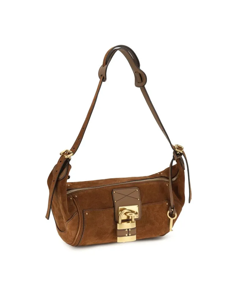 Chloé Women's Brown Calf Leather Bos Taurus Shoulder Bag Brown