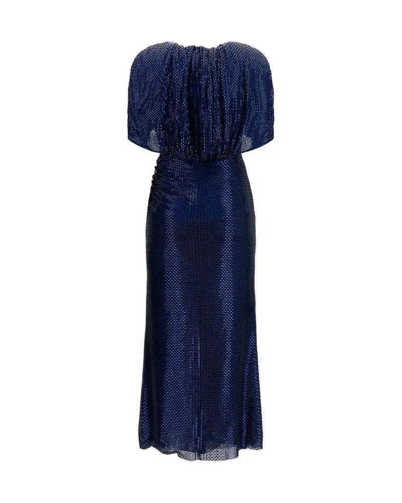 Self-Portrait Women's Blue Polyester Cocktail Dress Navy