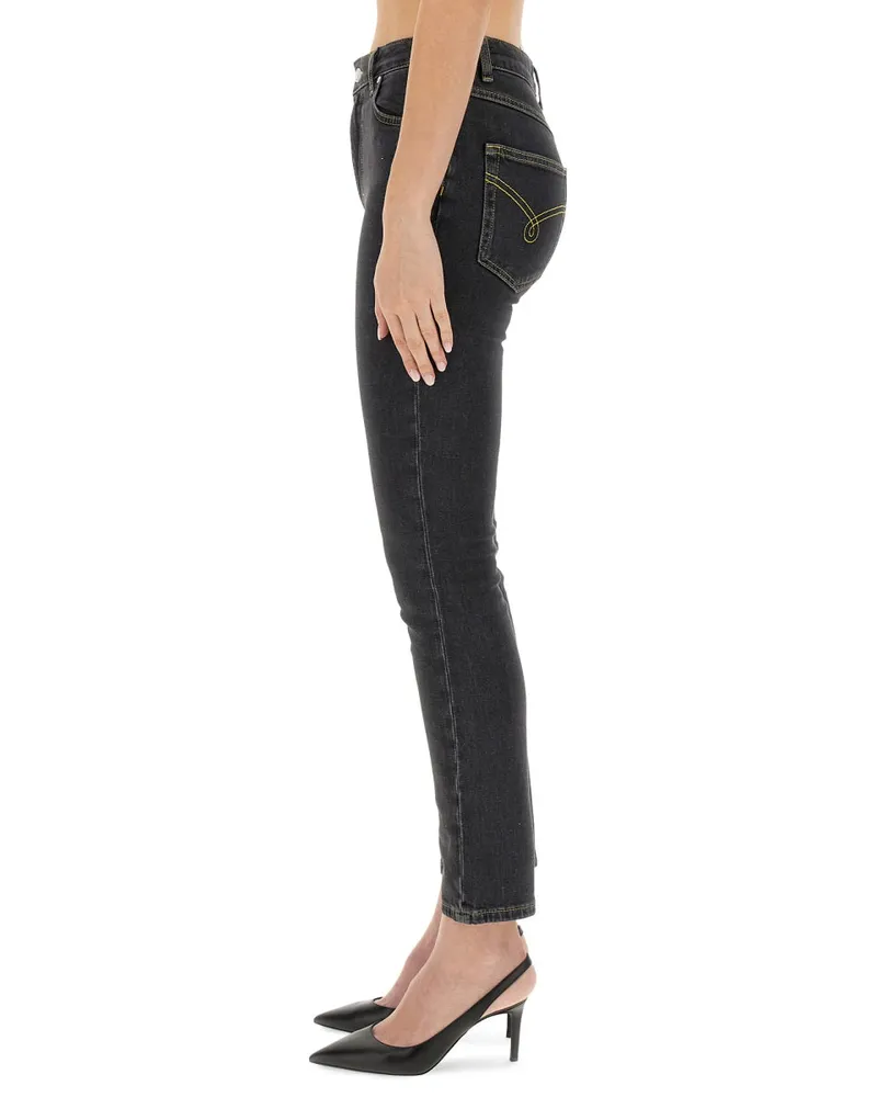 Moschino Skinny Fit Cotton Jeans — Black Black