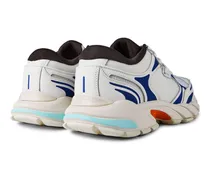 Men's Block Stepper Sneakers White Leather Rubber