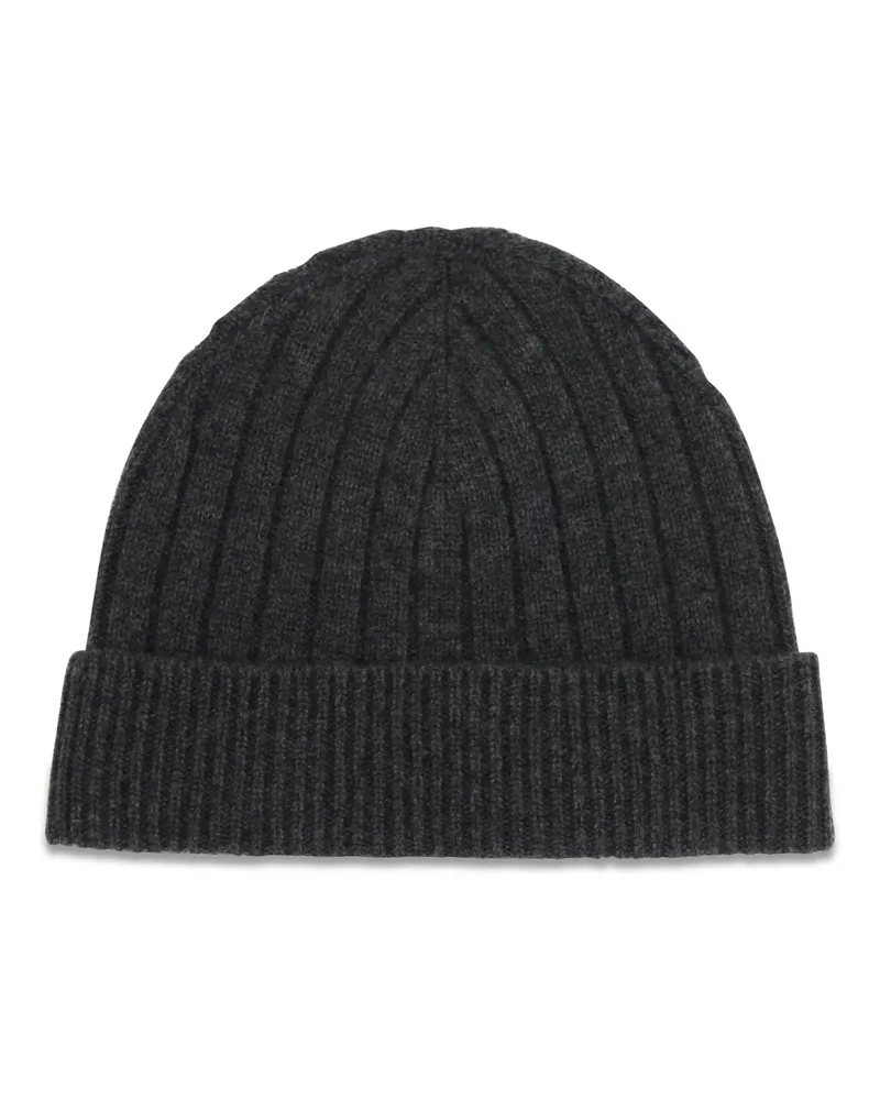 Kiton Men's Wool Beanie Hat Grigio Scuro-Grigio Chiaro Merino Ovis Aries E Hairbands Scuro/grigio Gray
