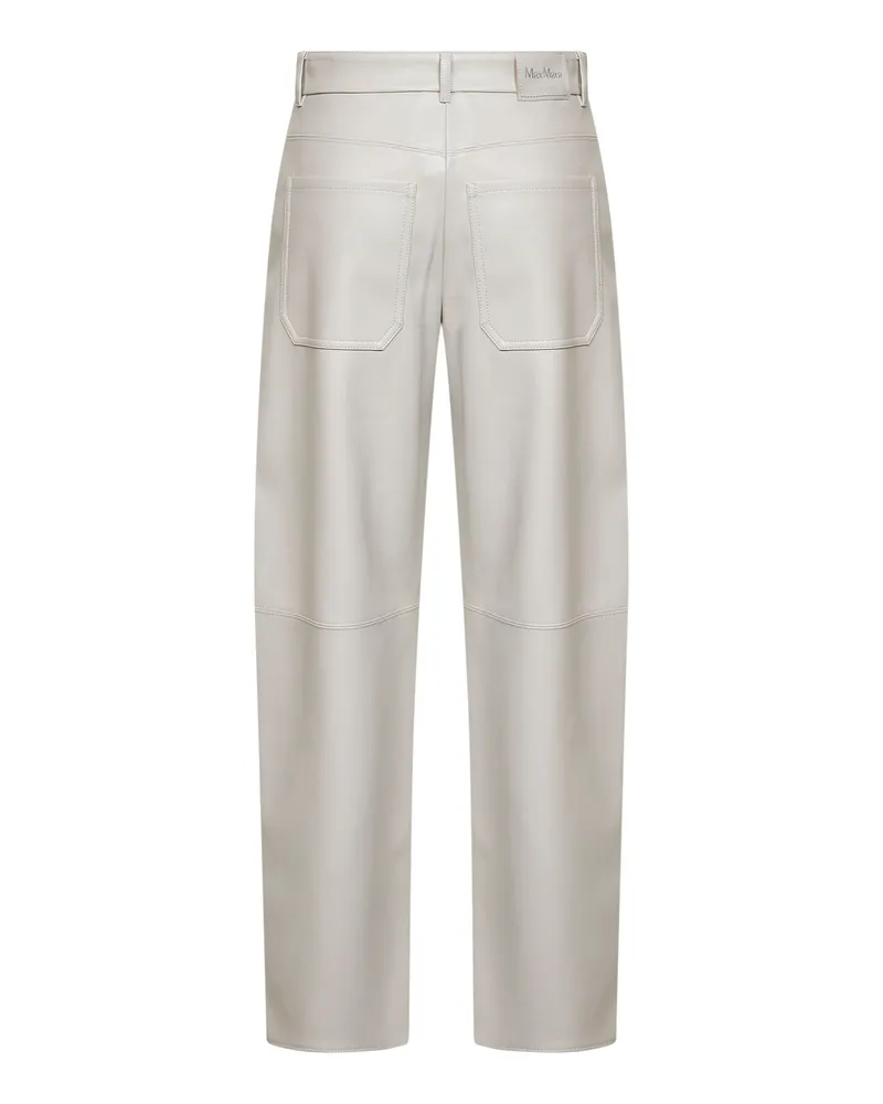 Max Mara Women's Barrel Trousers White Polyester White