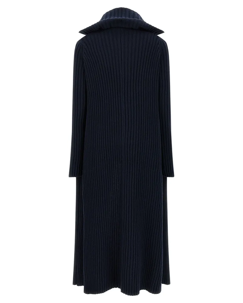 Balenciaga Ribbed Cotton-Blend Cardigan — Navy Navy