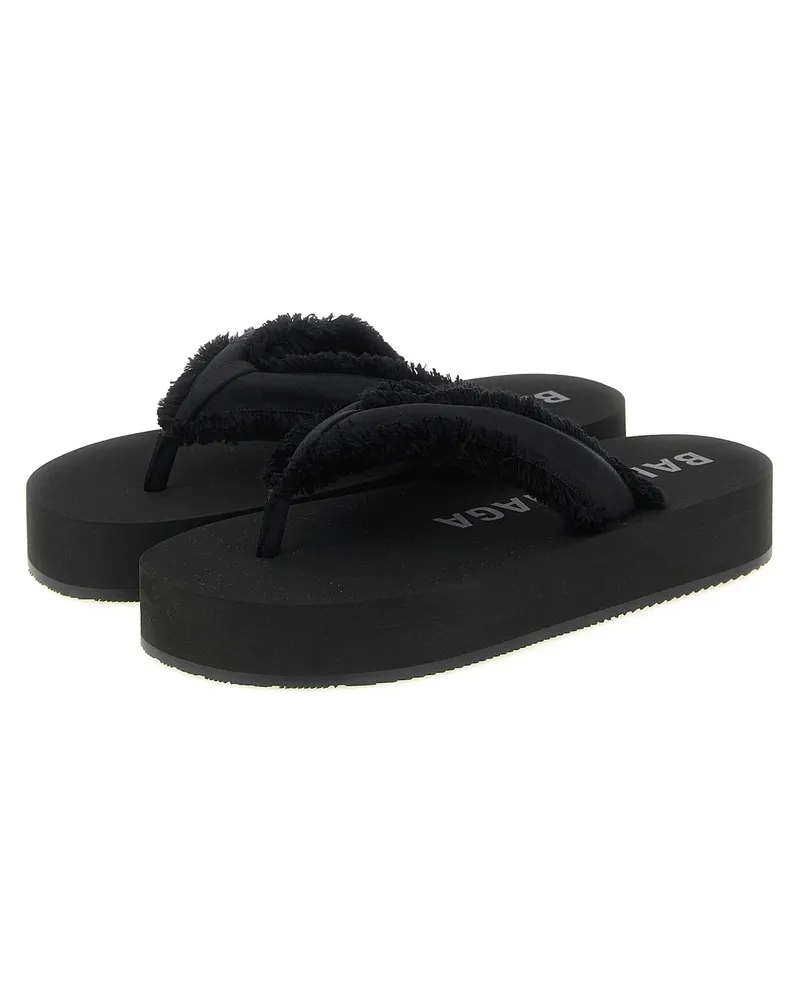 Balenciaga Women's Black Viscose Slides Shoe Black