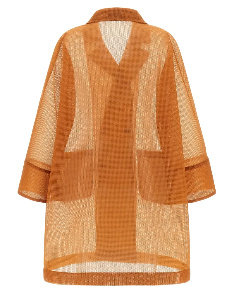 Herno Women's Orange Polyester Coat Clothing Orange