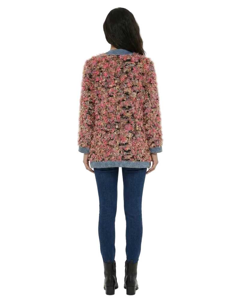 Dolce & Gabbana Mixed-Texture Floral Jacket — Multicolor Multicolor