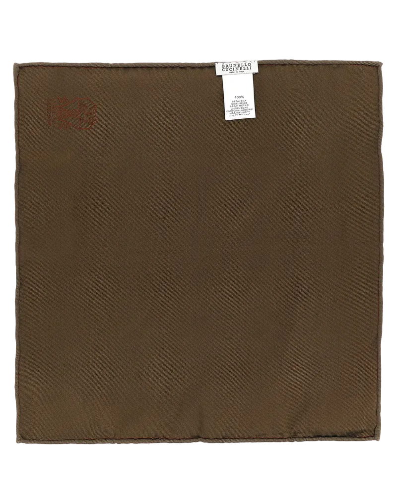 Brunello Cucinelli Silk Twill Scarf — Brown Brown