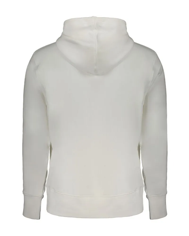 Calvin Klein Logo Cotton Hoodie — White White