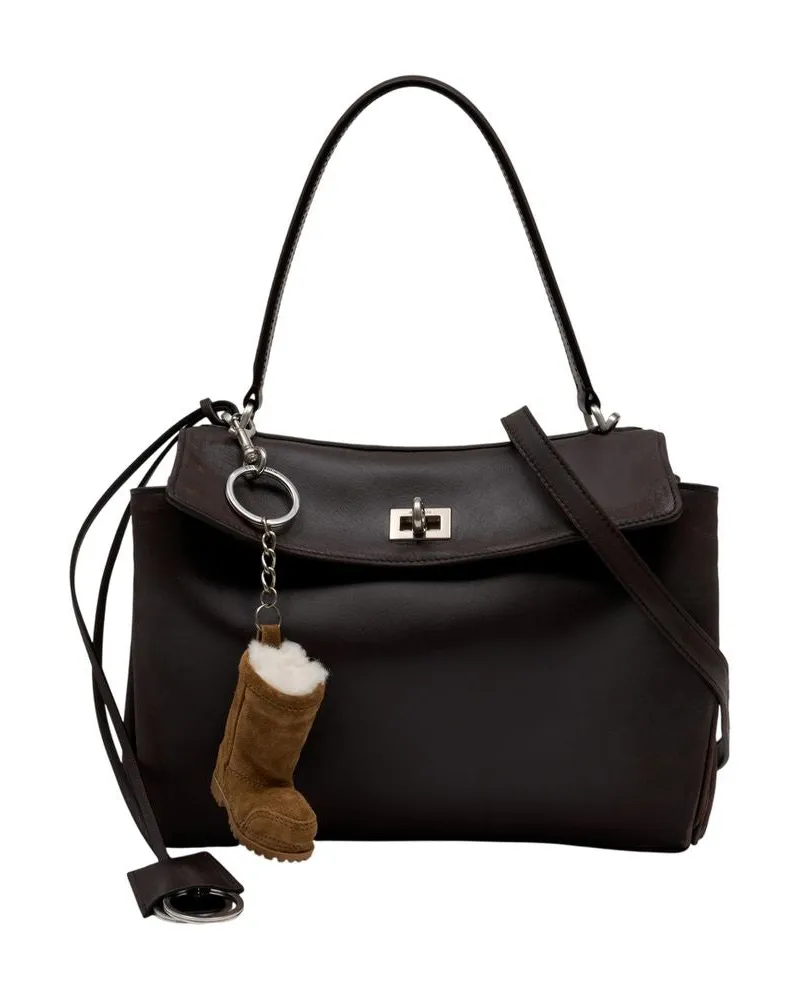 Balenciaga Women's Rodeo Crossbody -  Leather Brown Calfskin Bags Crossbodies Brown
